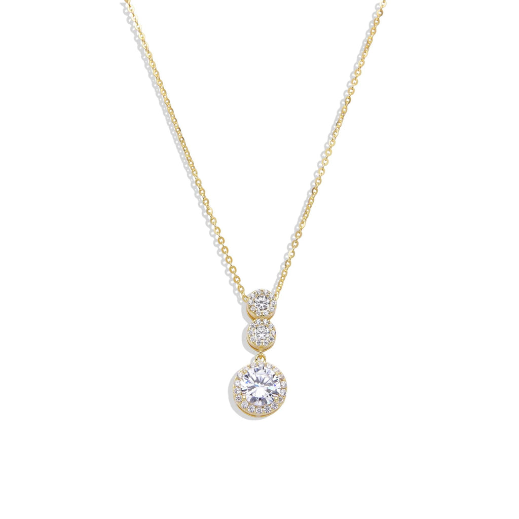 18k Gold Plated 925 Silver Zircon Pendants Necklace.-Necklaces-GULI GULI