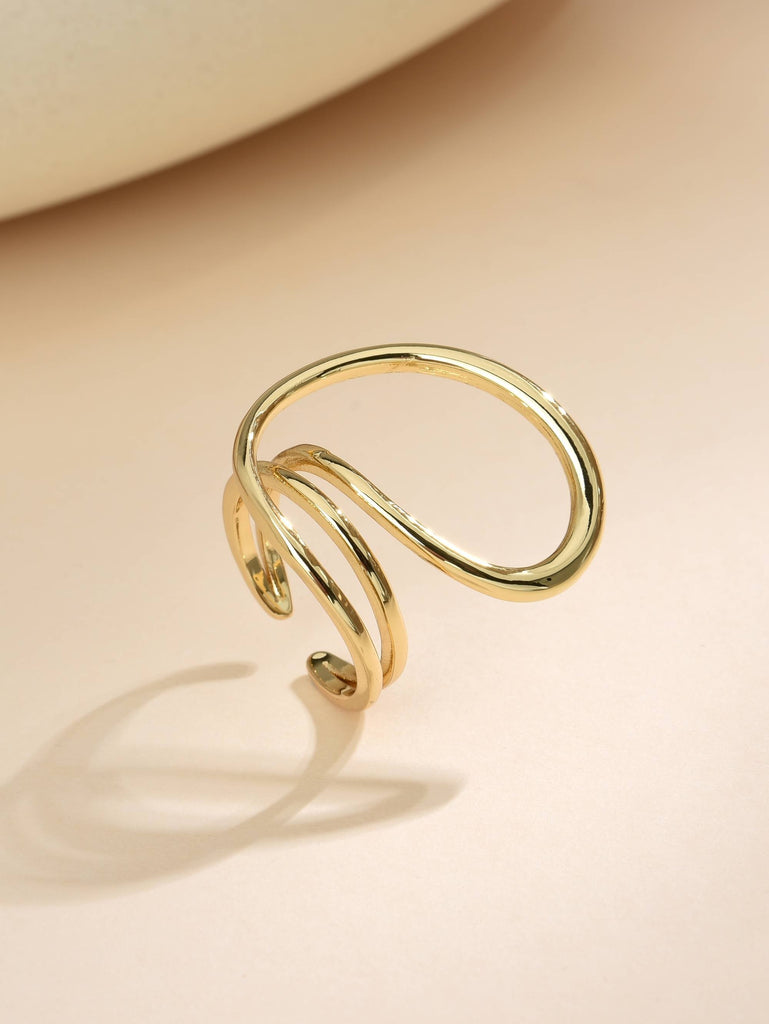 18k Gold Plated Cooper Knot Design Ring-Rings-ZIRCONIA