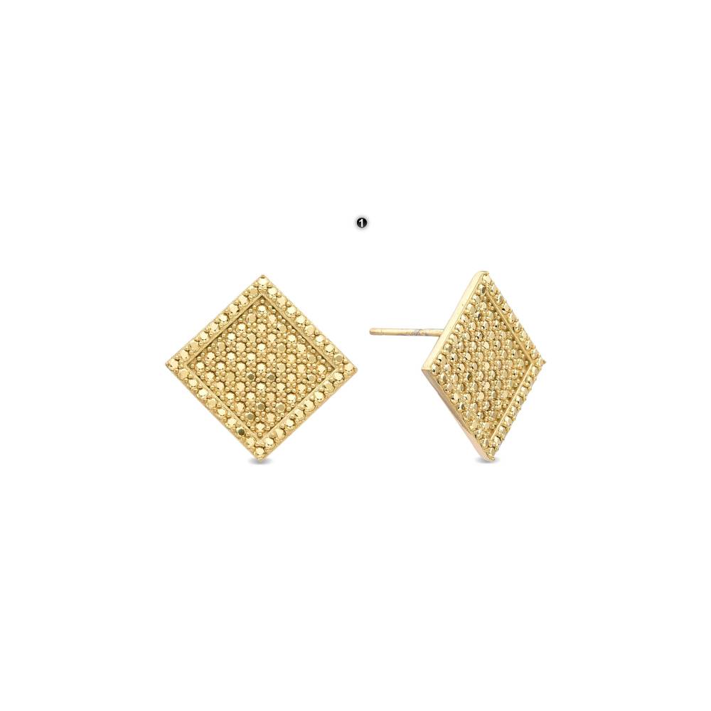 18k Gold Plated Sterling Silver Basket Earrings.-Earrings-GULI GULI