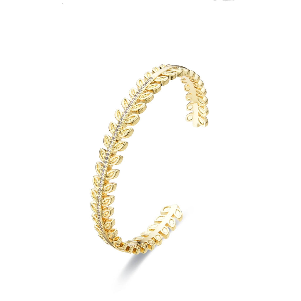 Adjustable Spike Bracelet Fashion 18k Gold Spike Bracelet with Zircons-Bracelets-LANDCICA