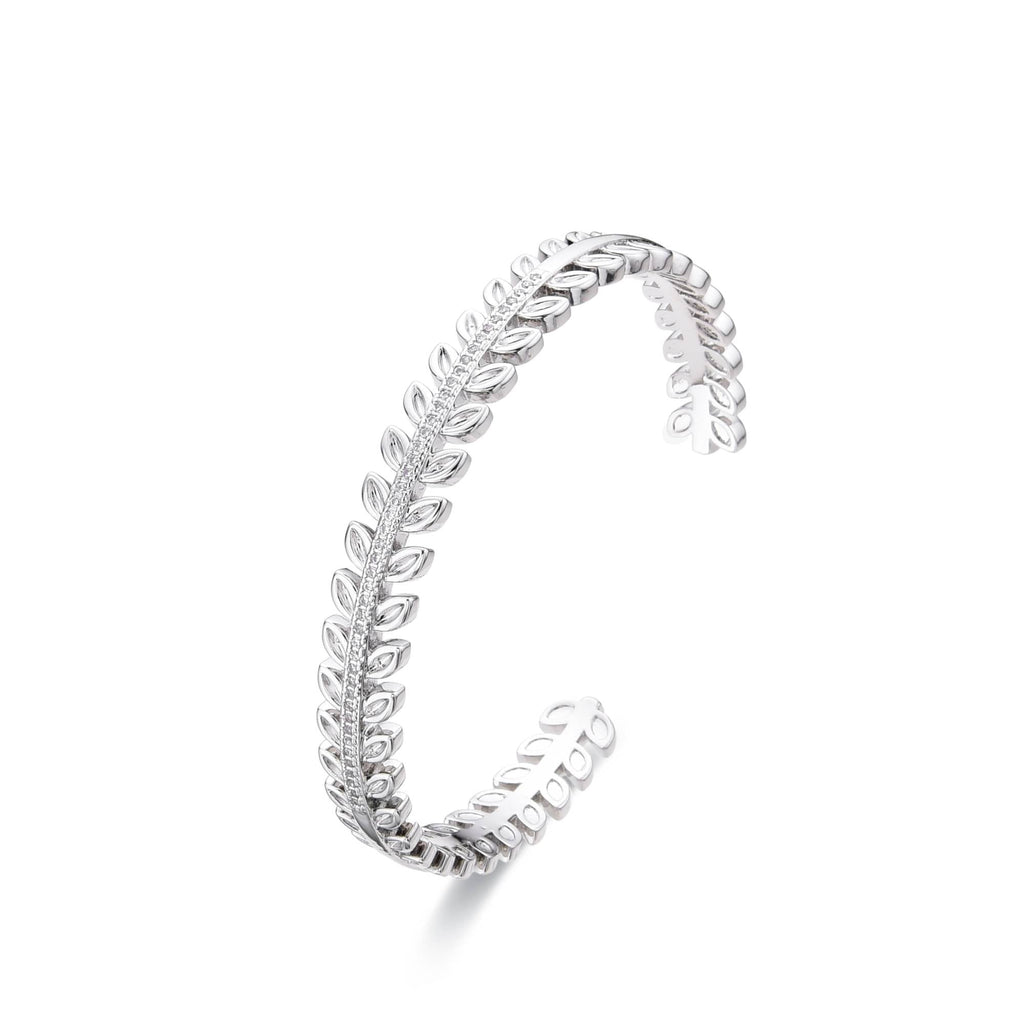 Adjustable Spike Bracelet Silver Fashion Spike Bracelet with Zircons-Bracelets-LANDCICA