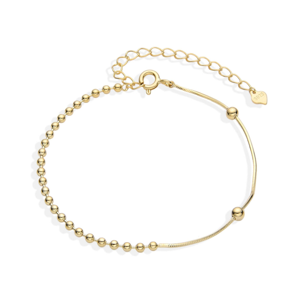 Bracelet 18k Gold Plated 925 Sterling Silver with Spheres-Bracelets-GULI GULI