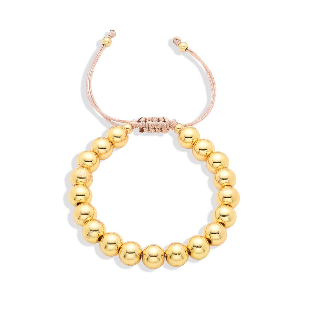 Bracelet with Gold Filled Beads in Adjustable Thread: Elegance in a Single Piece of Jewelry.-Bracelets-BOJO