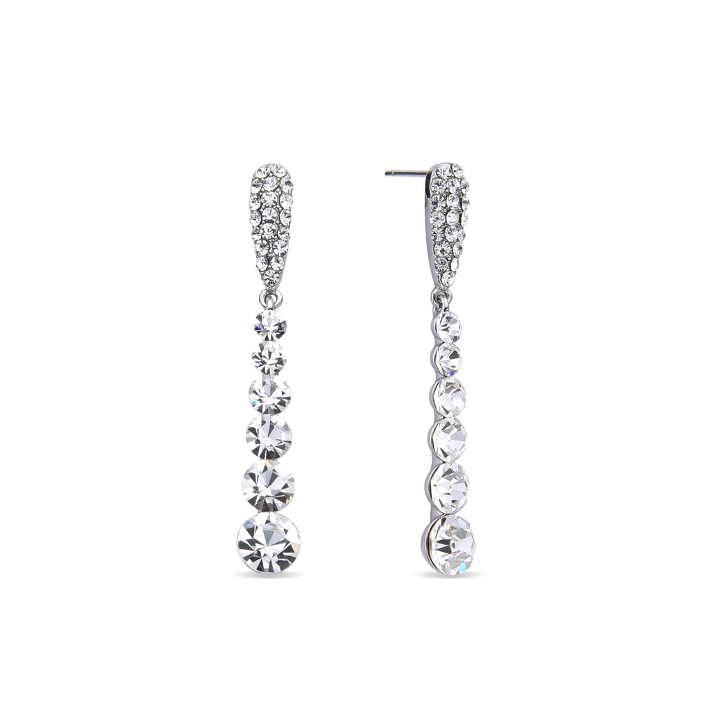 Earrings Silver Fashion with Long Zircon.-Earrings-NEW WEI