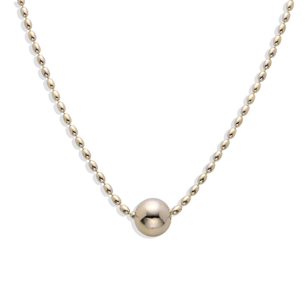 Elegant Necklace with Spherical Pendant Gold Fashion-Necklaces-NEW WEI