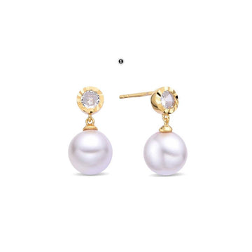 Elegant Timeless Pearl Earrings in 925 Sterling Silver 18k Gold Plated-Earrings-GULI GULI