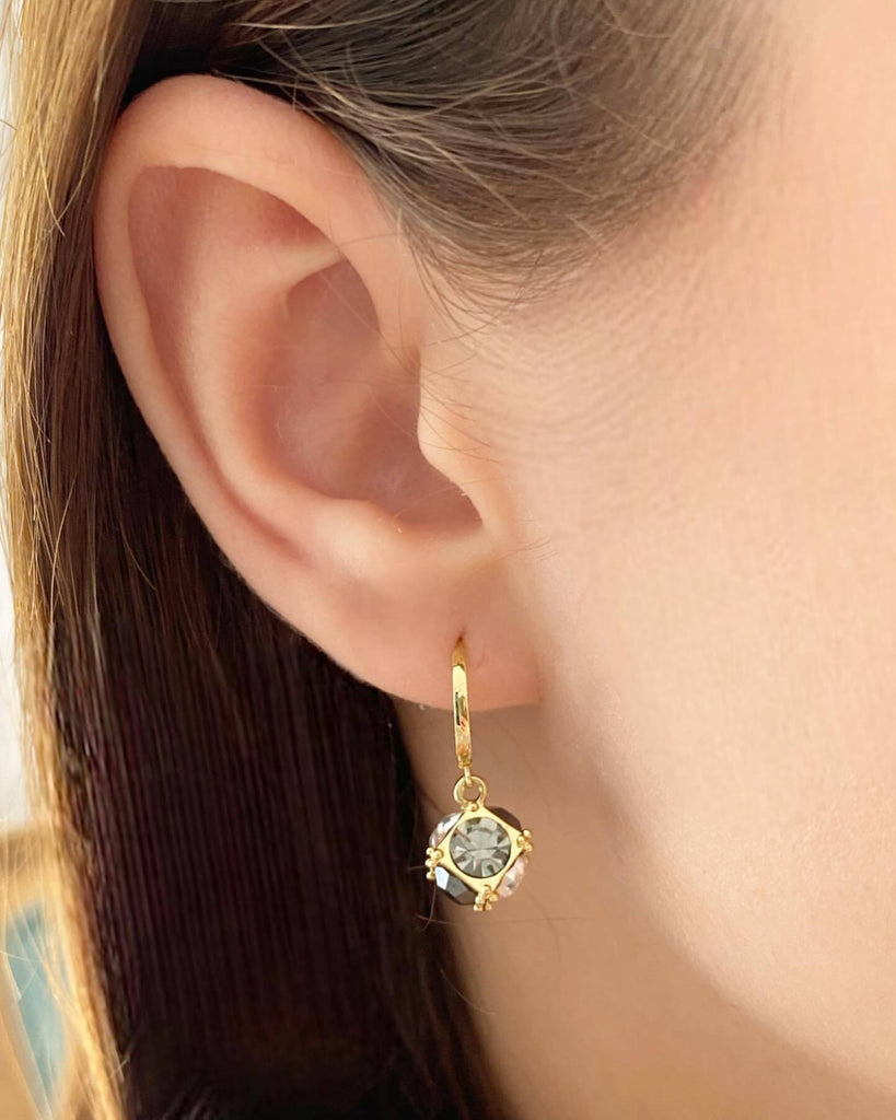 Elegant Tornasol Earrings in Brass and 18k Gold Plated-Earrings-Vila veloni corp