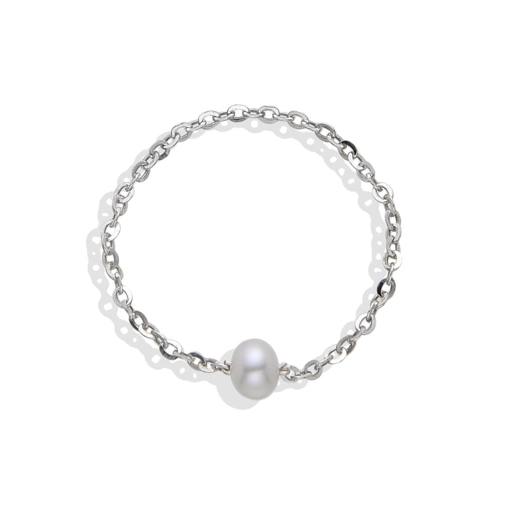 Elegant and Sophisticated Chain Ring with Pearl-Rings-NEW WEI