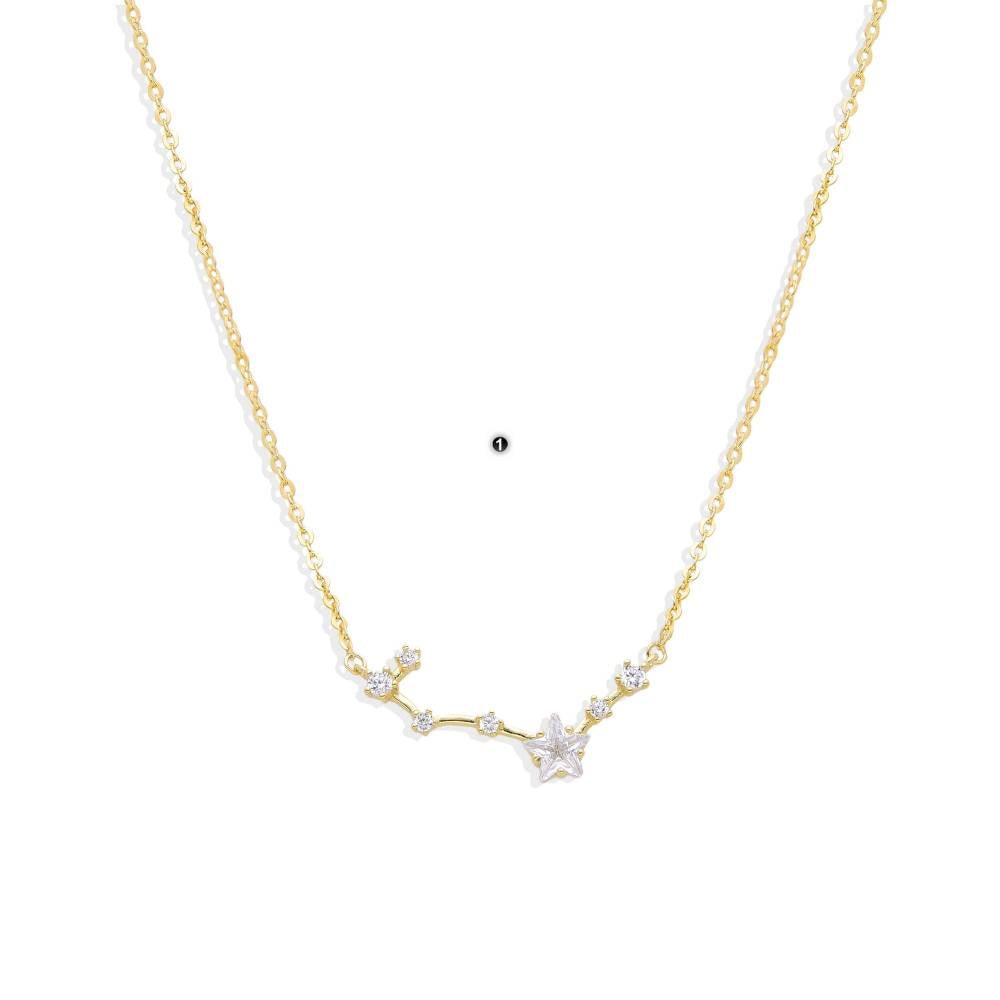 Flower Bouquet Pendant Necklace 18k Gold Plated Sterling Silver Faceted Zircons.-Necklaces-GULI GULI