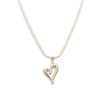 Gold Fashion Heart Pendant Necklace: The Perfect Gift-Necklaces-NEW WEI