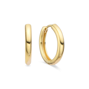 Golden Huggie Earrings in 18k Gold Plated 925 Sterling Silver-Earrings-GULI GULI