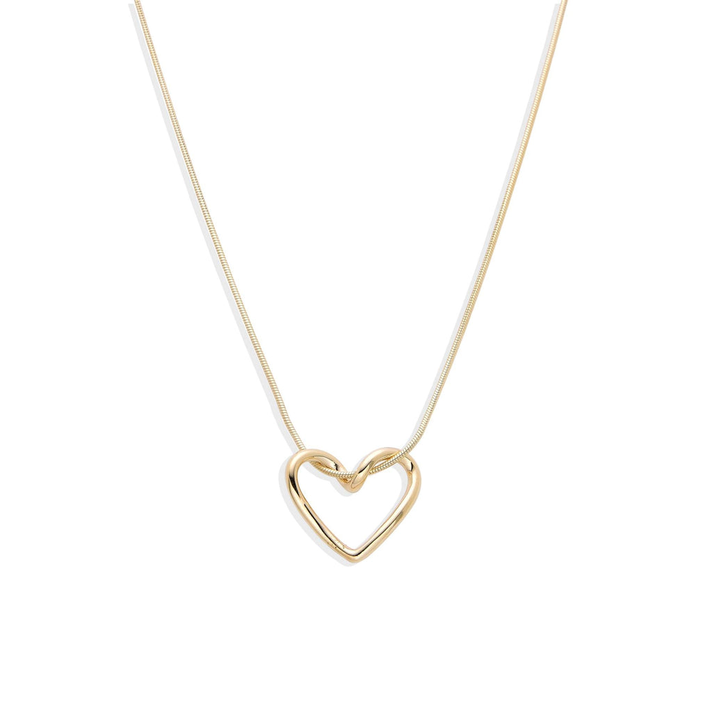 Heart Pendant Necklace in 18k Gold Plated 925 Sterling Silver-Necklaces-GULI GULI