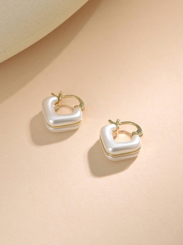 Heart Shaped Earrings in Cooper and 18k Gold Plated-Earrings-ZIRCONIA