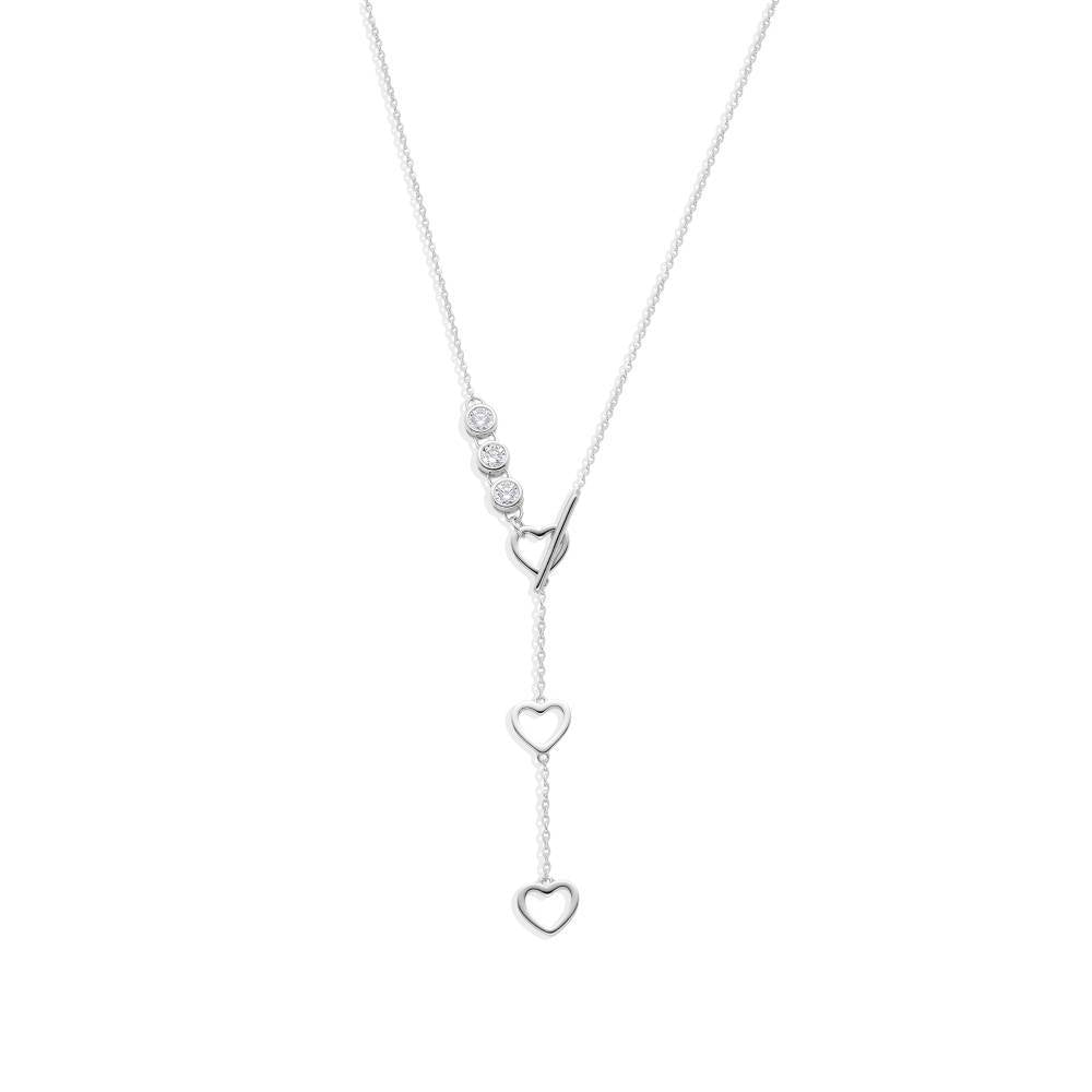 Hearts Pendant Necklace 925 Sterling Silver.-Necklaces-GULI GULI