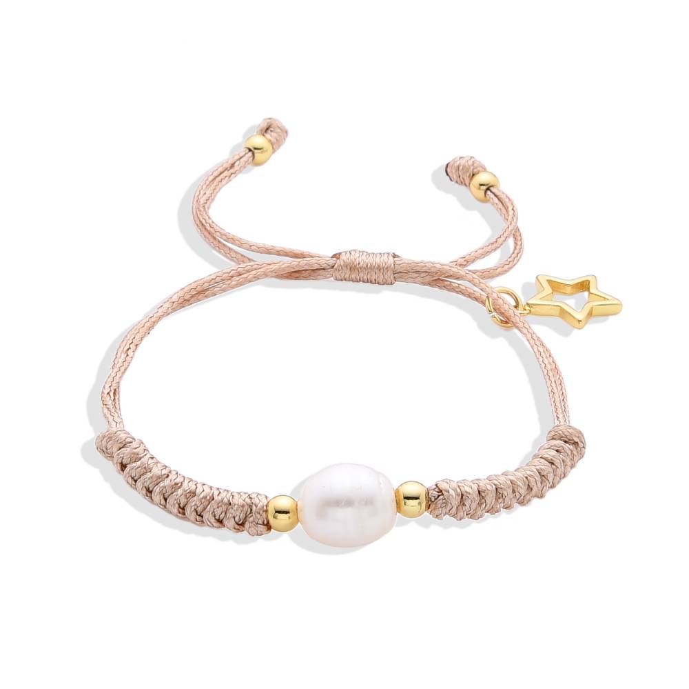 Miyuki Natural Pearl Pendant Bracelet: Beautiful Pearl Design-Bracelets-BOJO