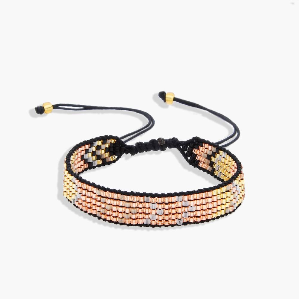 Miyuki Obsession: Miyuki woven bracelet with adjustable design-Bracelets-BOJO