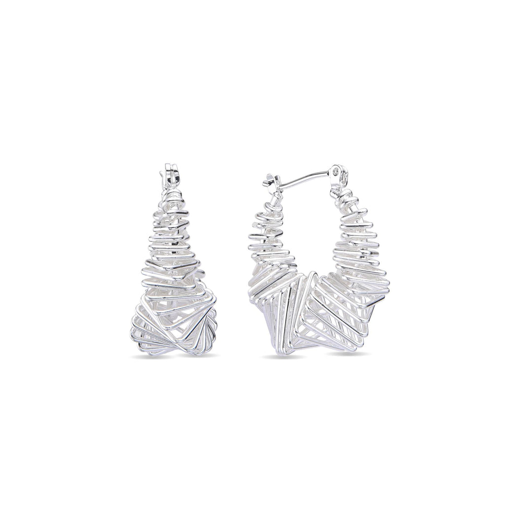 Modern Earrings Silver Fashion with English Clasp Design.-Earrings-NEW WEI