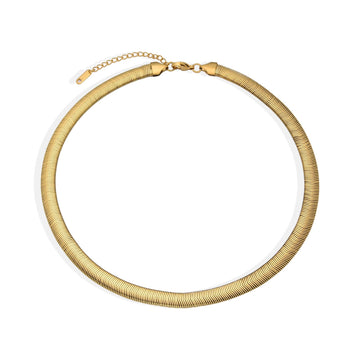 Necklace Flat Chain in Gold Fashion-Necklaces-NEW WEI