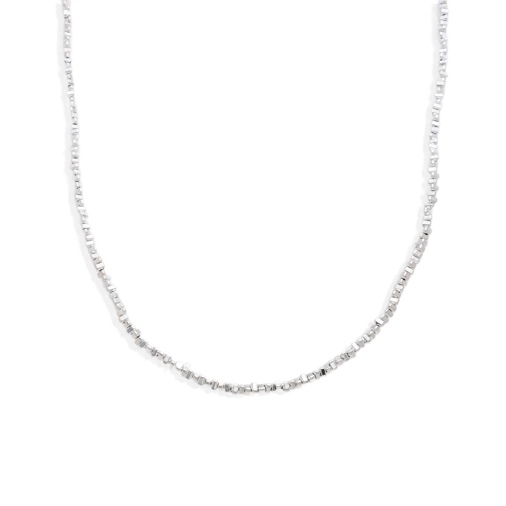 Necklace Uneven Chain in Silver Fashion: Silver Elegance-Necklaces-NEW WEI