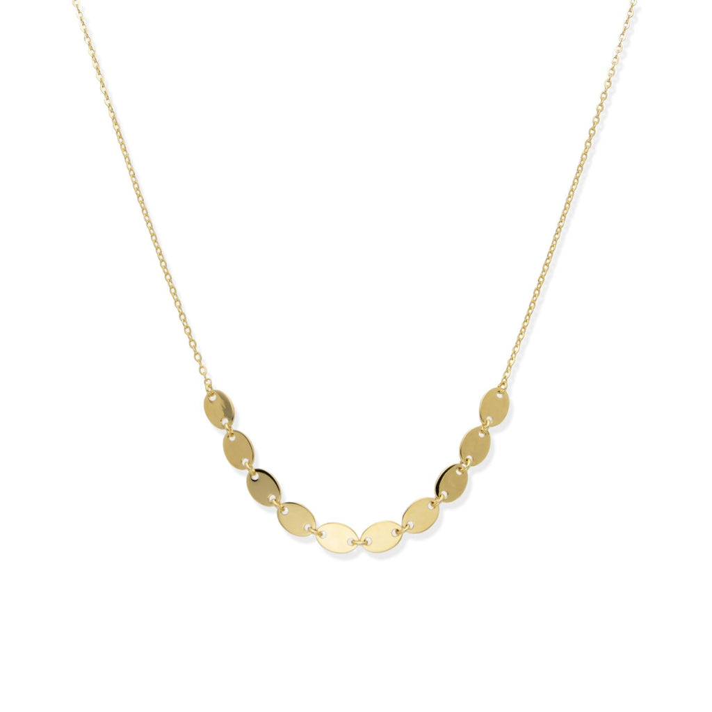 Necklace with Oval Hoops in 925 Silver with 18k Gold Plated-Necklaces-YIA SILVER