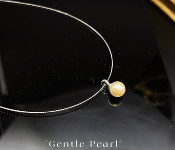 Necklace with Pearl and Zirconia in 925 Silver-Necklaces-GULI GULI