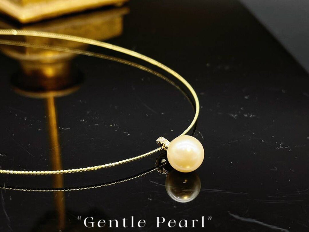 Necklace with Pearl and Zirconia in 925 Silver with 18k Gold Plated-Necklaces-GULI GULI