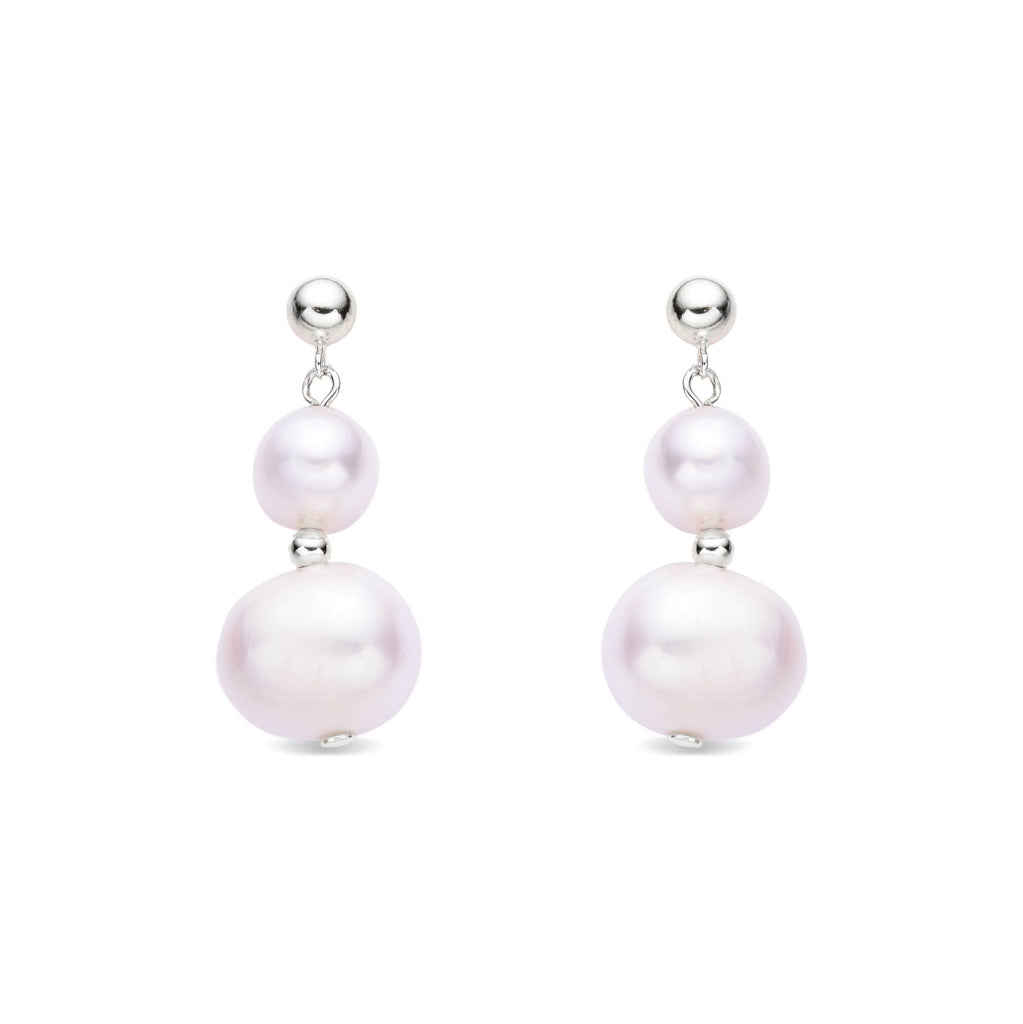 Pearl Drop Earrings in Sterling Silver: Dazzling Beauty-Earrings-GULI GULI