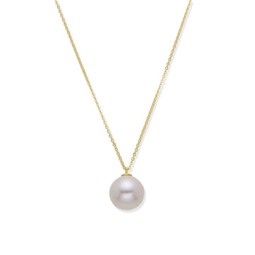 Pearl Pendant Necklace 925 Silver with 18k Gold Plated-Necklaces-YIA SILVER