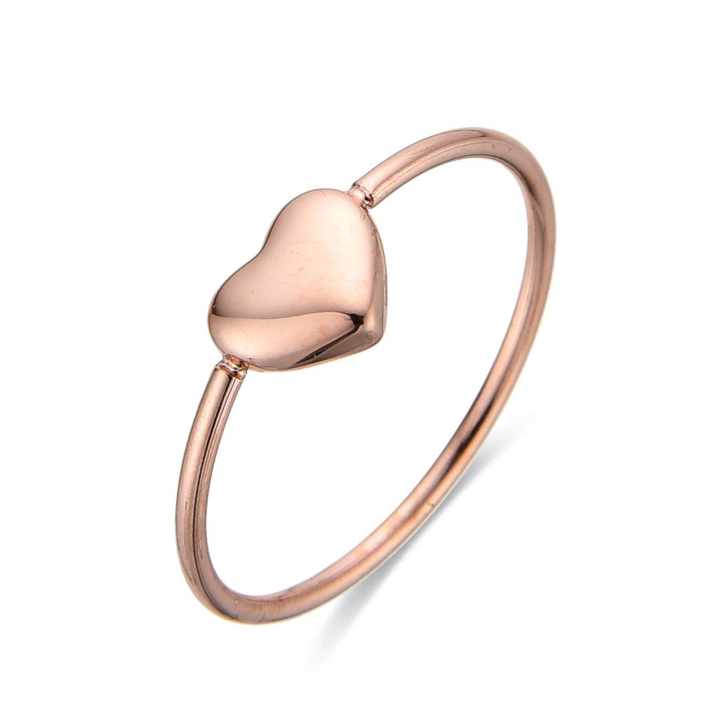 Rose Gold Heart Ring-Rings-NEW WEI