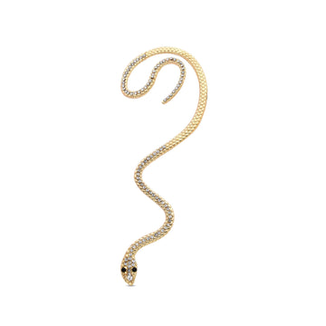 Snake Ear Cuff in Gold Fashion with Zirconia and 18k Gold Plating-Earrings-NEW WEI