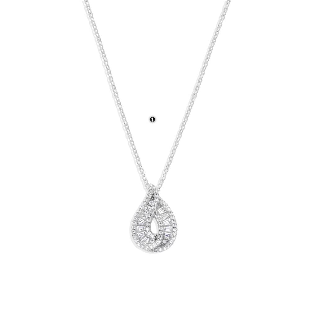 The Timeless Elegance of the 925 Sterling Silver Drop Necklace-Necklaces-GULI GULI