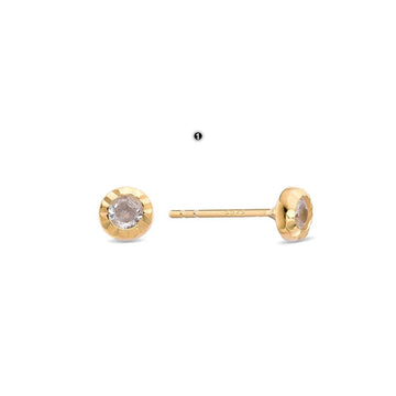 Zirconia Earrings in 18k Gold Plated Sterling Silver-Earrings-GULI GULI